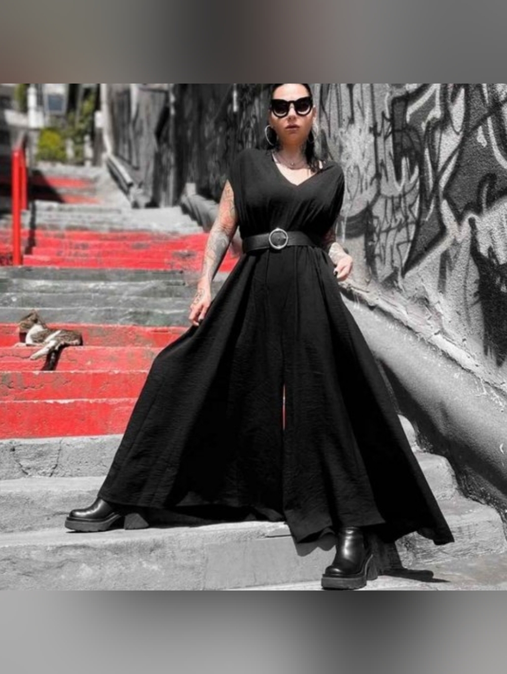 Foxblood steps jumpsuit
